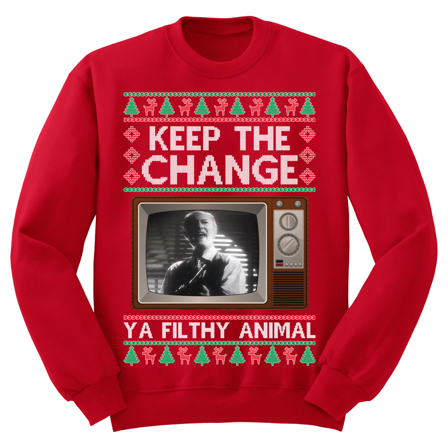Ugly Christmas Sweater Keep The Change Filthy Animal