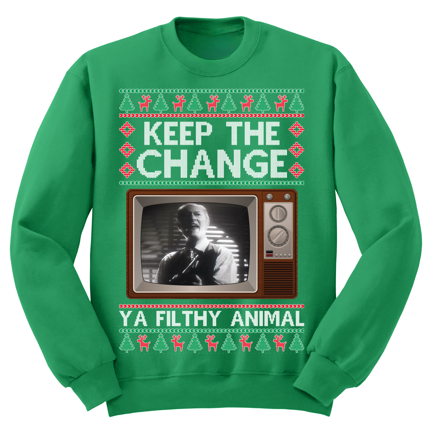 Ugly Christmas Sweater Keep The Change Filthy Animal