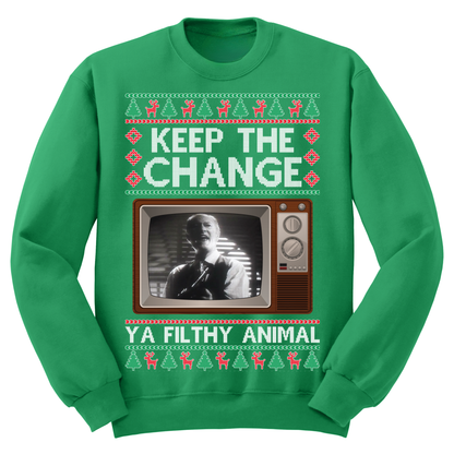 Ugly Christmas Sweater Keep The Change Filthy Animal
