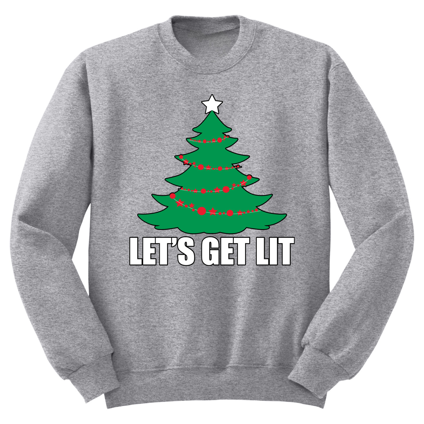Ugly Christmas Sweater Lets Get Lit
