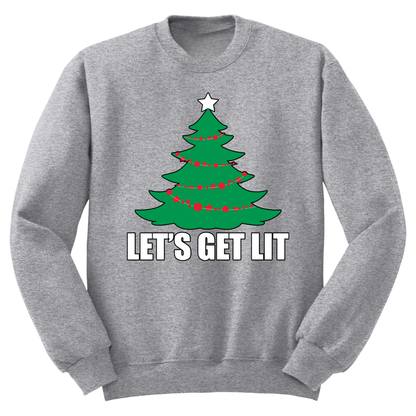 Ugly Christmas Sweater Lets Get Lit