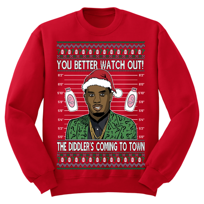 Ugly Christmas Sweater Diddy Coming To Town
