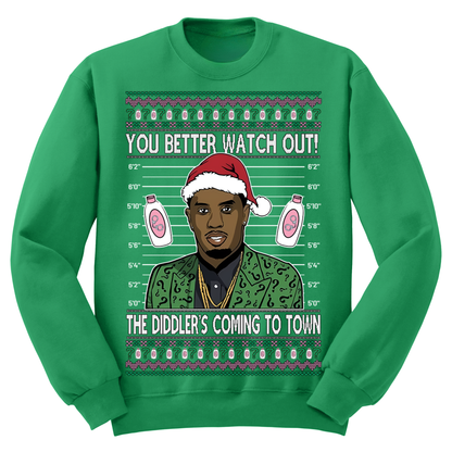Ugly Christmas Sweater Diddy Coming To Town