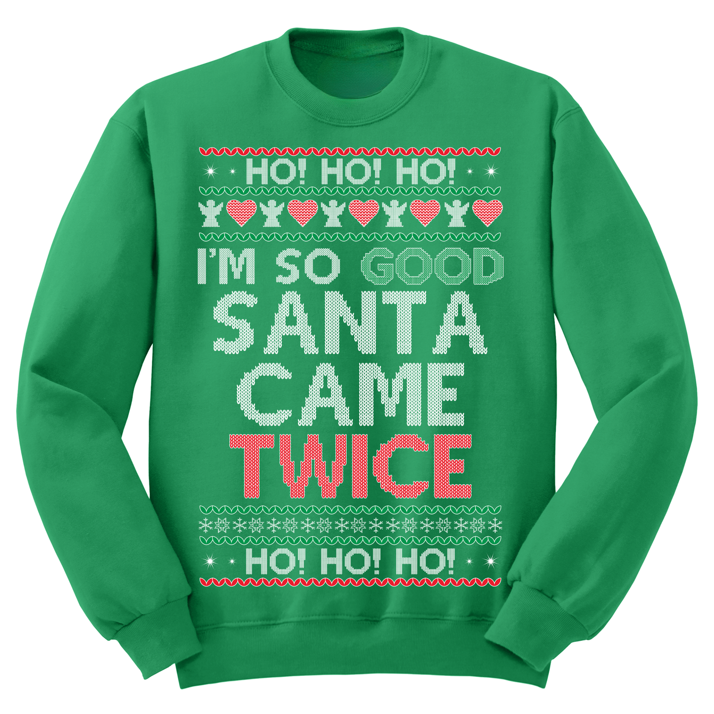 Ugly Christmas Sweater Santa Came Twice