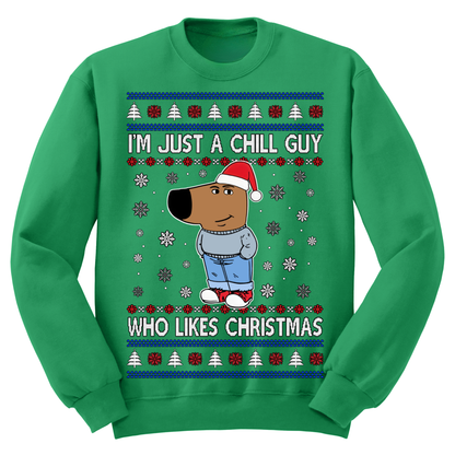 Ugly Christmas Sweater Chill Guy Christmas