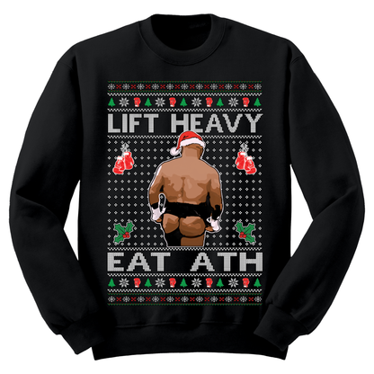Ugly Christmas Sweater Lift Heavy Eat Ath