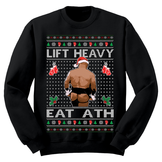 Ugly Christmas Sweater Lift Heavy Eat Ath