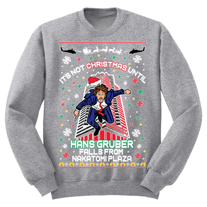 Ugly Christmas Sweater Hans Gruber Falls