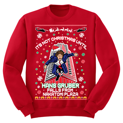 Ugly Christmas Sweater Hans Gruber Falls