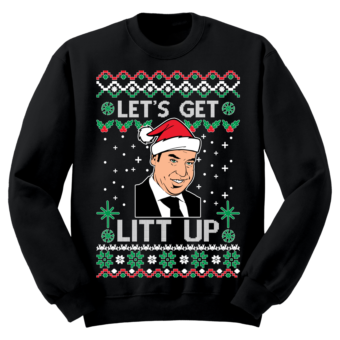 Ugly Christmas Sweater Lets Get Litt Up