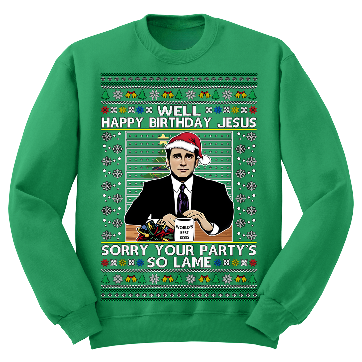 Ugly Christmas Sweater Happy Birthday Jesus Lame Party