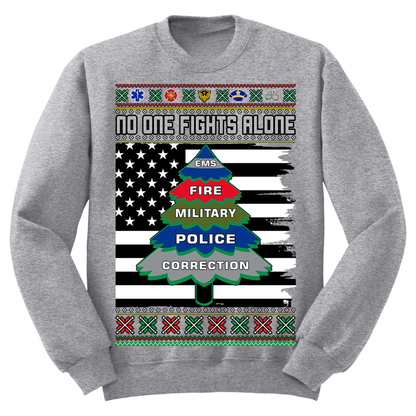 Ugly Christmas Sweater No One Fights Alone