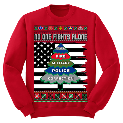 Ugly Christmas Sweater No One Fights Alone